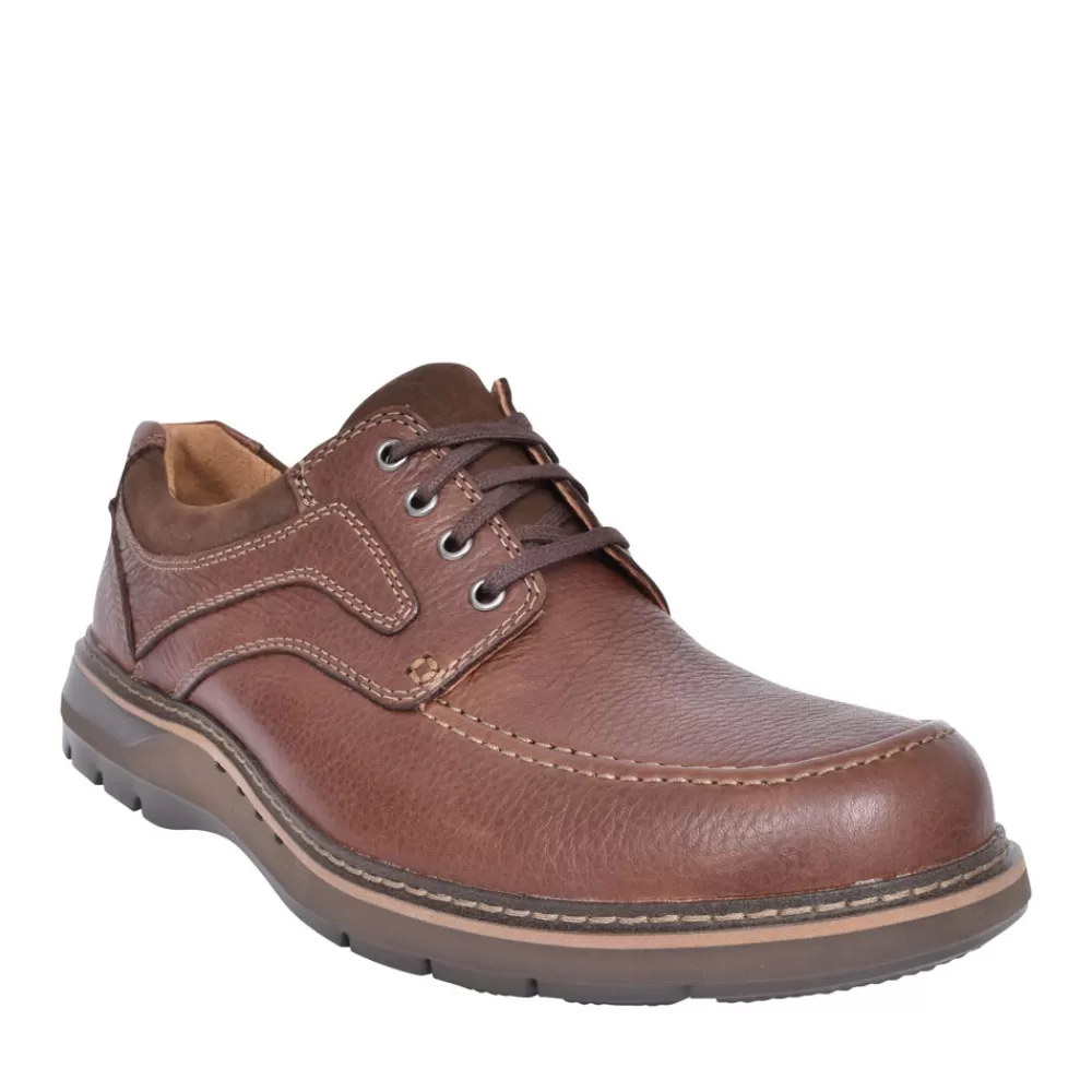 Mens CLARKS Men'sun Ramble Lace Mahogany H Fit Laced Shoein Brown