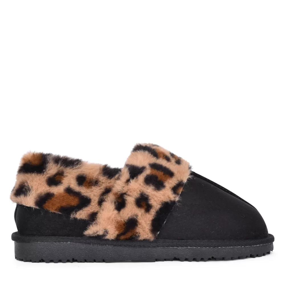 Ladies ELLA Rosie Bootee Slipper In Black