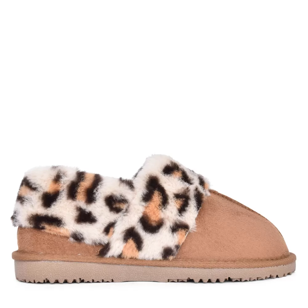Ladies ELLA Rosie Bootee Slipper In Tan